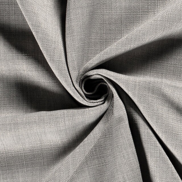 Leinen-optik dekostoff uni hellgrau