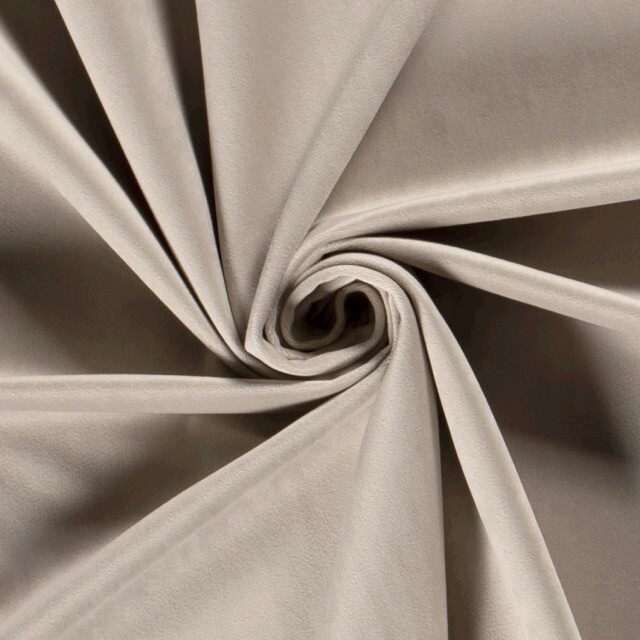 Samt Stoff Uni beige