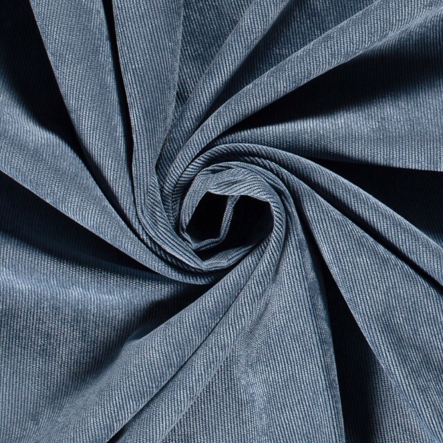 Feincord stretch uni indigo