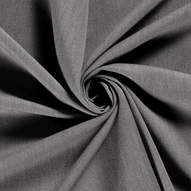 Bi-stretch gabardine grau meliert
