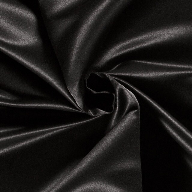 Satin duchesse Uni schwarz