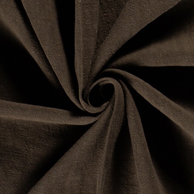 Ramie Leinen stone washed dunkelbraun