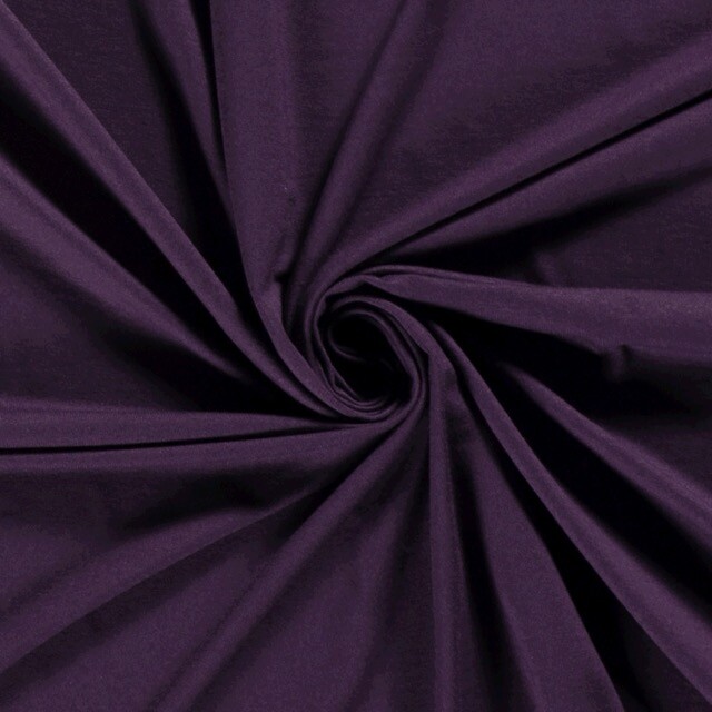 Viskosejersey Uni aubergine
