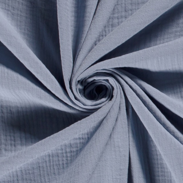 Baumwoll musselin uni hellblau