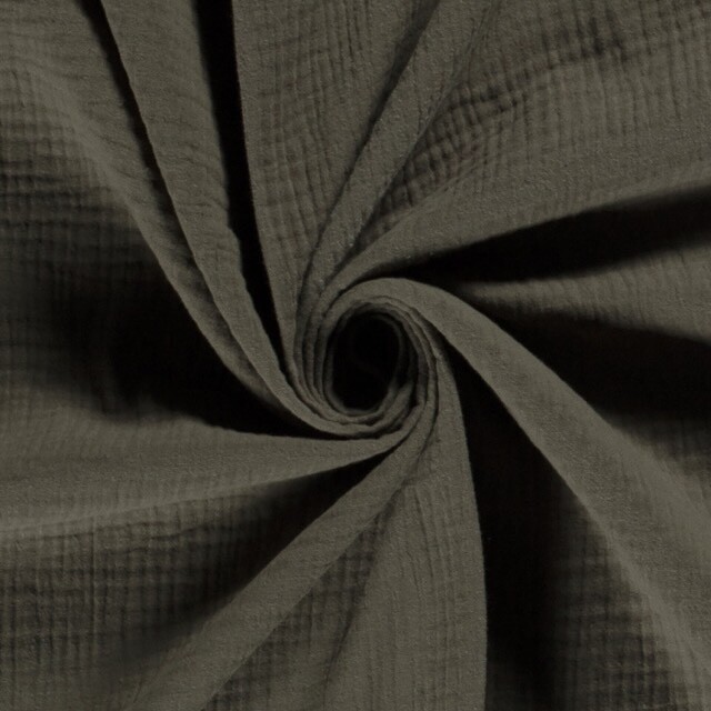 Baumwoll Musselin Uni taupe