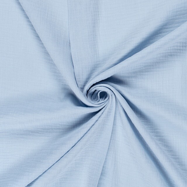 Baumwoll Musselin Uni hellblau