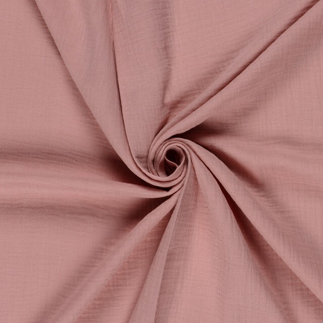 Baumwoll Musselin Uni rosa