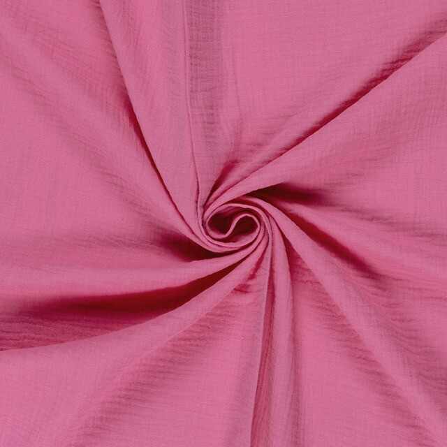 Baumwoll Musselin Uni fuchsia