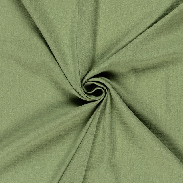 Baumwoll Musselin Uni lime