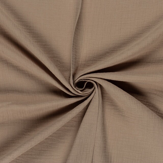 Baumwoll Musselin Uni beige