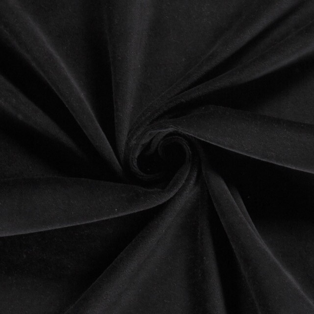 Nicky Velours Uni schwarz
