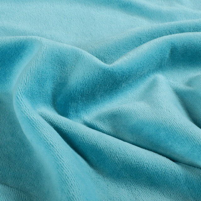 Nicky velours uni aqua