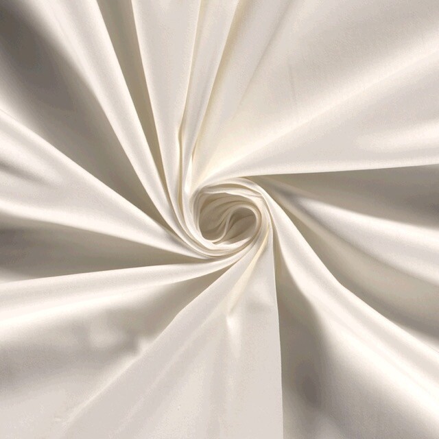 Baumwolle satin stretch uni offwhite