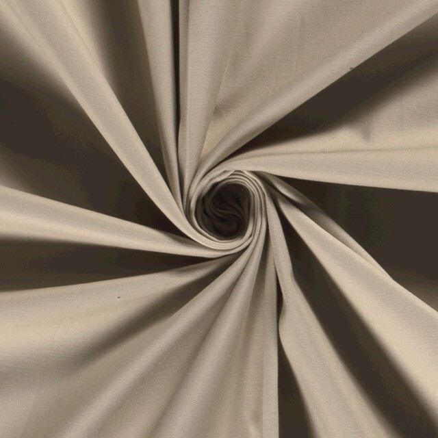 Baumwolle satin stretch Uni beige