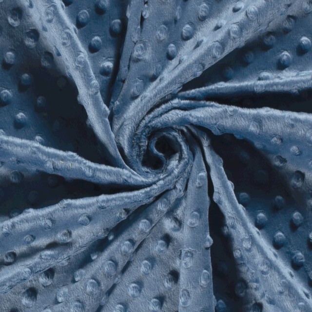 Minky Fleece Punkte indigo