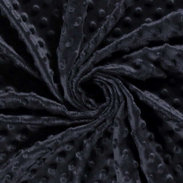 Minky Fleece Punkte marine