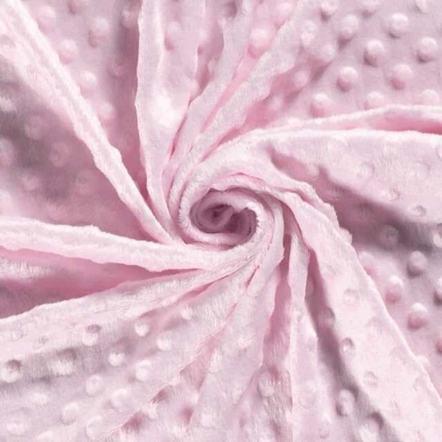 Minky fleece punkte hellrosa