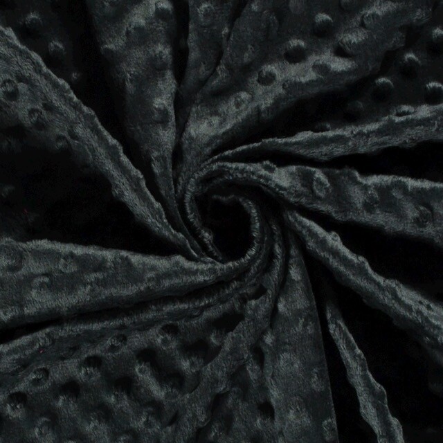 Minky fleece punkte dunkelgrün