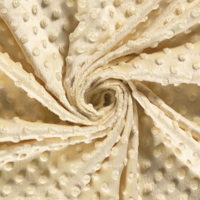 Minky fleece punkte helles gelb