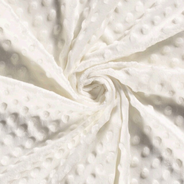 Minky Fleece Punkte offwhite