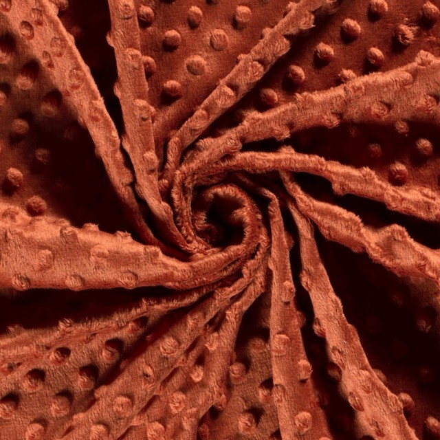 Minky fleece punkte brick