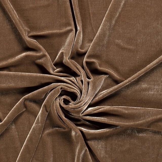Samt stoff beige