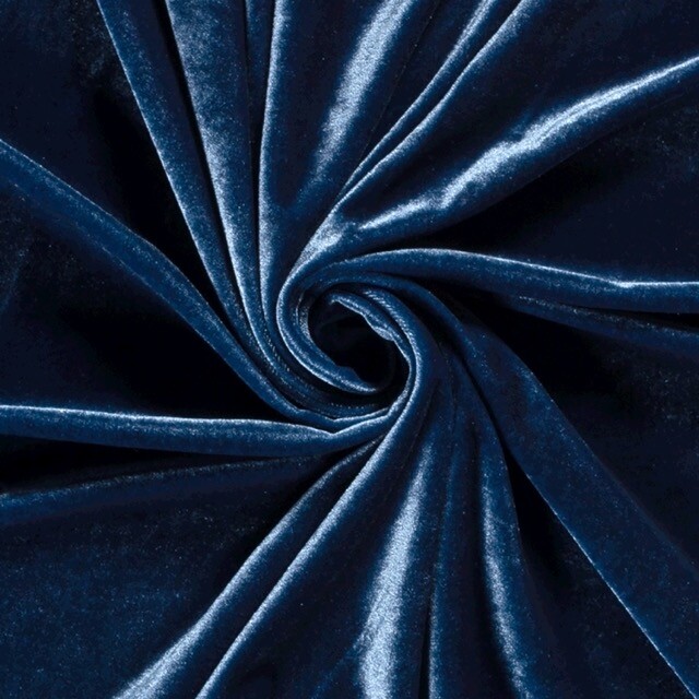 Samt stoff indigo