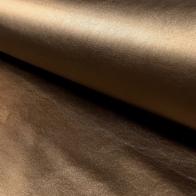 Stretch Lederimitat bronze