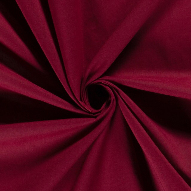 Baumwoll Voile Uni weinrot