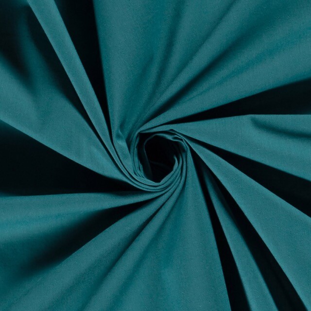 Baumwoll Voile Uni petrol
