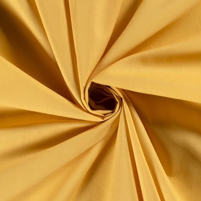 Baumwoll Voile Uni ocker