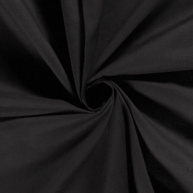 Baumwoll Voile Uni schwarz