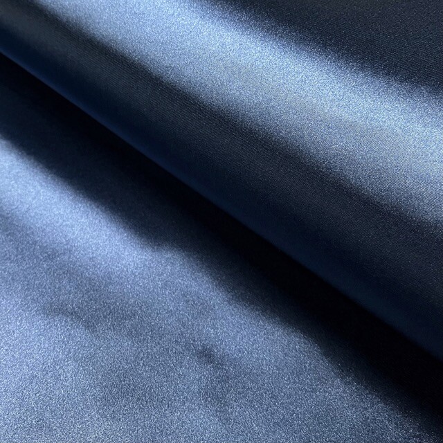 Satin stretch uni marine