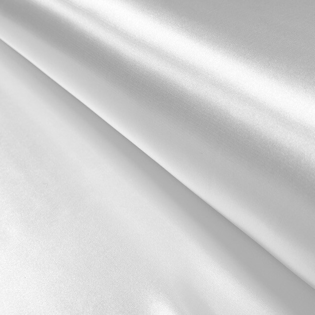 Satin stretch uni weiß