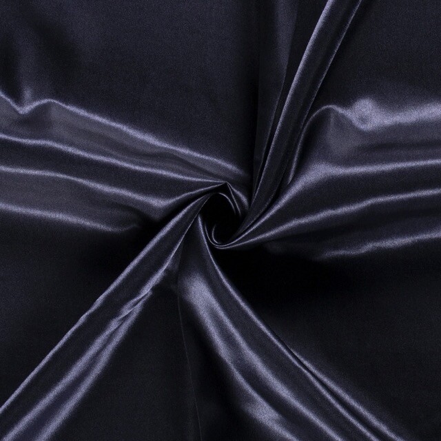 Satin Uni marine