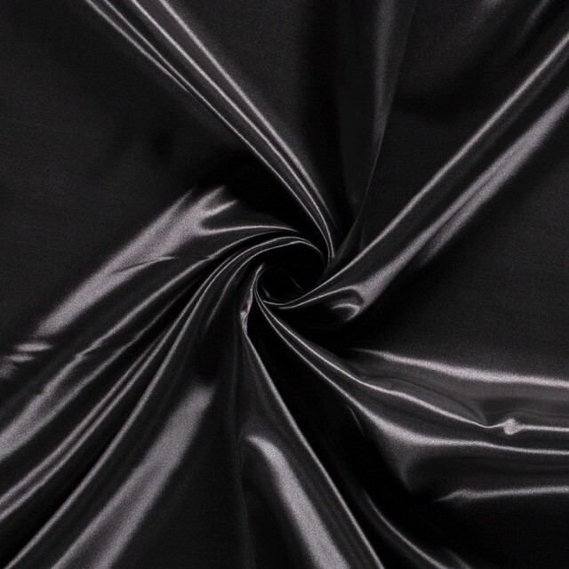 Satin Uni schwarz