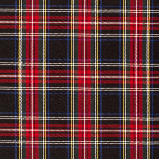 Gabardine Schottenkaro schwarz