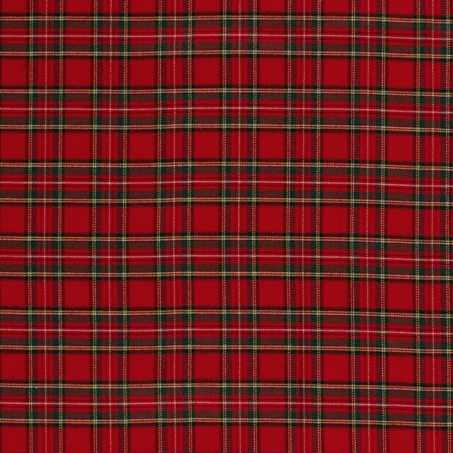 Gabardine Stretch Schottenkaro rot