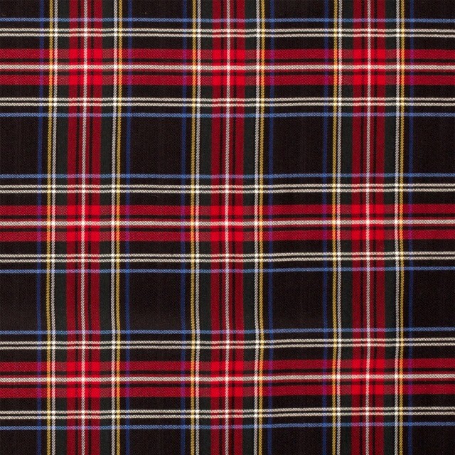 Gabardine Stretch Schottenkaro schwarz