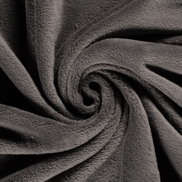 Coral Fleece Uni taupe grau
