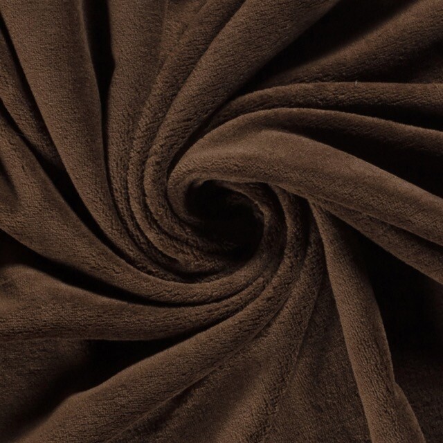 Coral Fleece Uni dunkelbraun