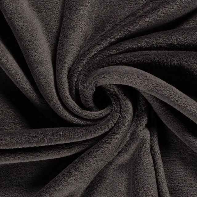 Coral Fleece Uni dunkelgrau
