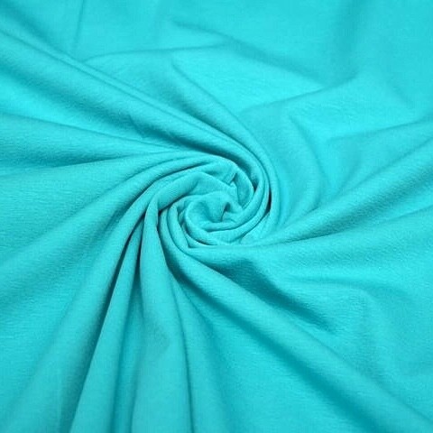 Baumwolljersey uni türkis/mint