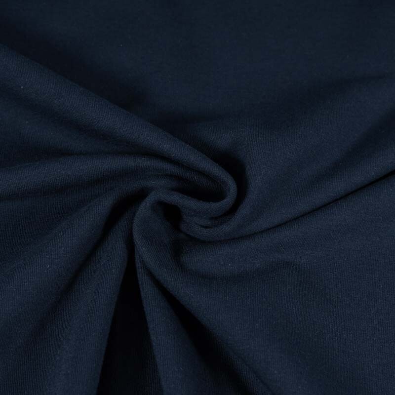 Baumwolljersey uni dunkelblau