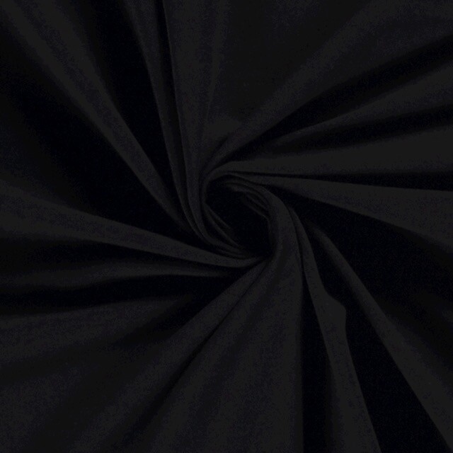 Baumwolljersey uni schwarz