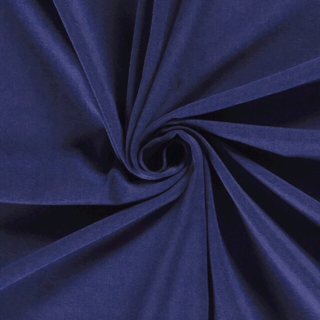 Baumwolljersey uni blau