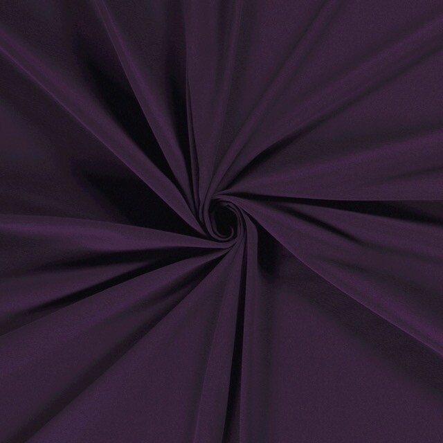 Baumwolljersey uni aubergine