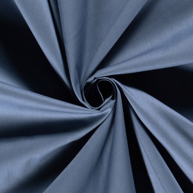 Baumwolle Popeline Uni indigo