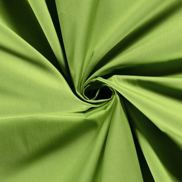 Baumwolle Popeline Uni lime