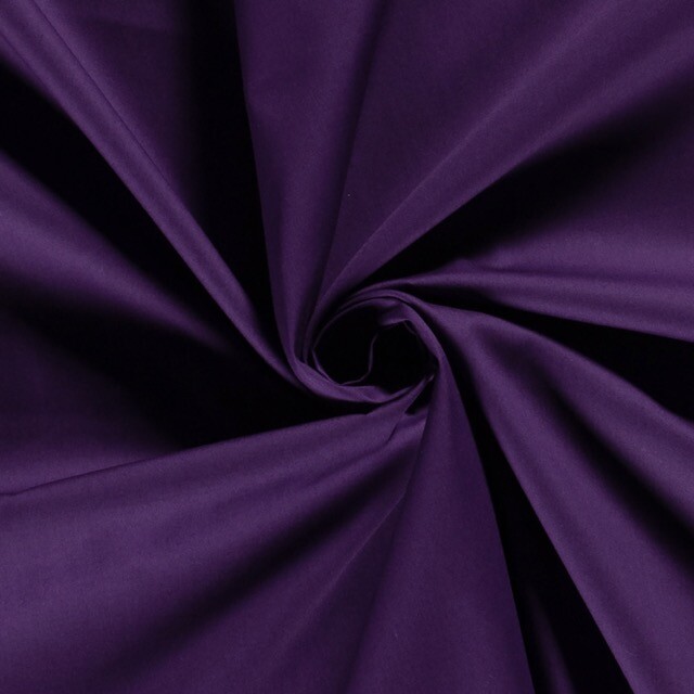 Baumwolle Popeline Uni aubergine